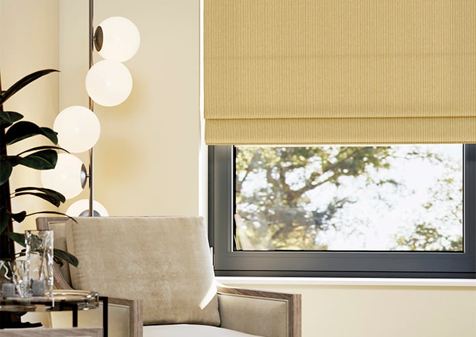 Montierre Stripe, Soft Mustard - Twist&Fit Roman Blind - Image 5